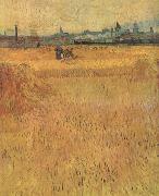 Vincent Van Gogh Arles:Vew from the Wheat Fields (nn04) oil on canvas